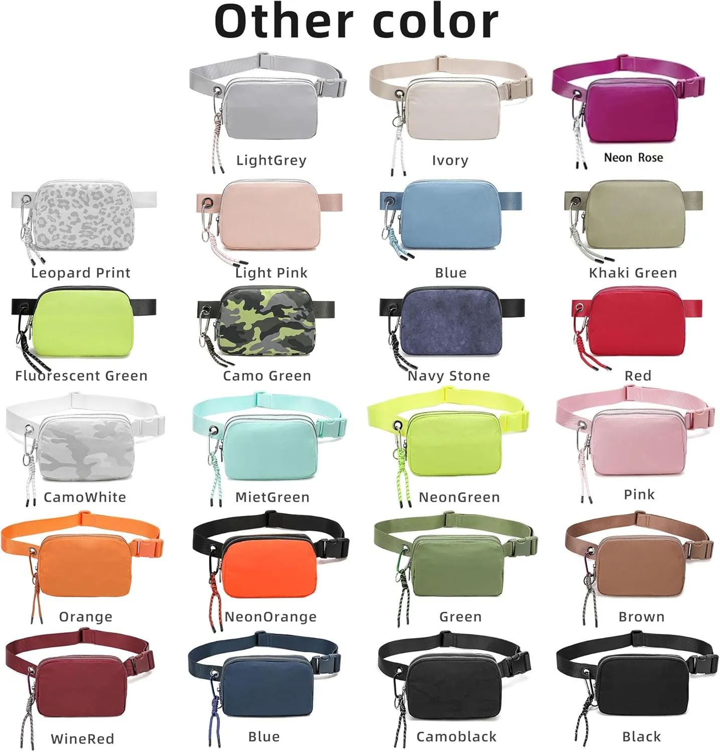FODOKO Fanny Packs for Women Men, Fashionable Belt Bag Waist Pack for Women with Adjustable Strap, Bum Bag for Running Hiking Travel Workout (Brown)