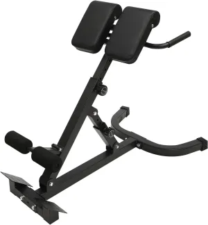 Foldable Hyperextension Roman Chair, Hyperextension Bench for Home Gym Muscle Strength Training Fitness, Adjustable Lengths and Angles, Multi-Functional Back Machines