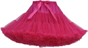 FOLOBE Women's Tulle Petticoat Soft Puffy Tutu Skirts Costume Ballet Dance Pettiskirts Multi-Layer