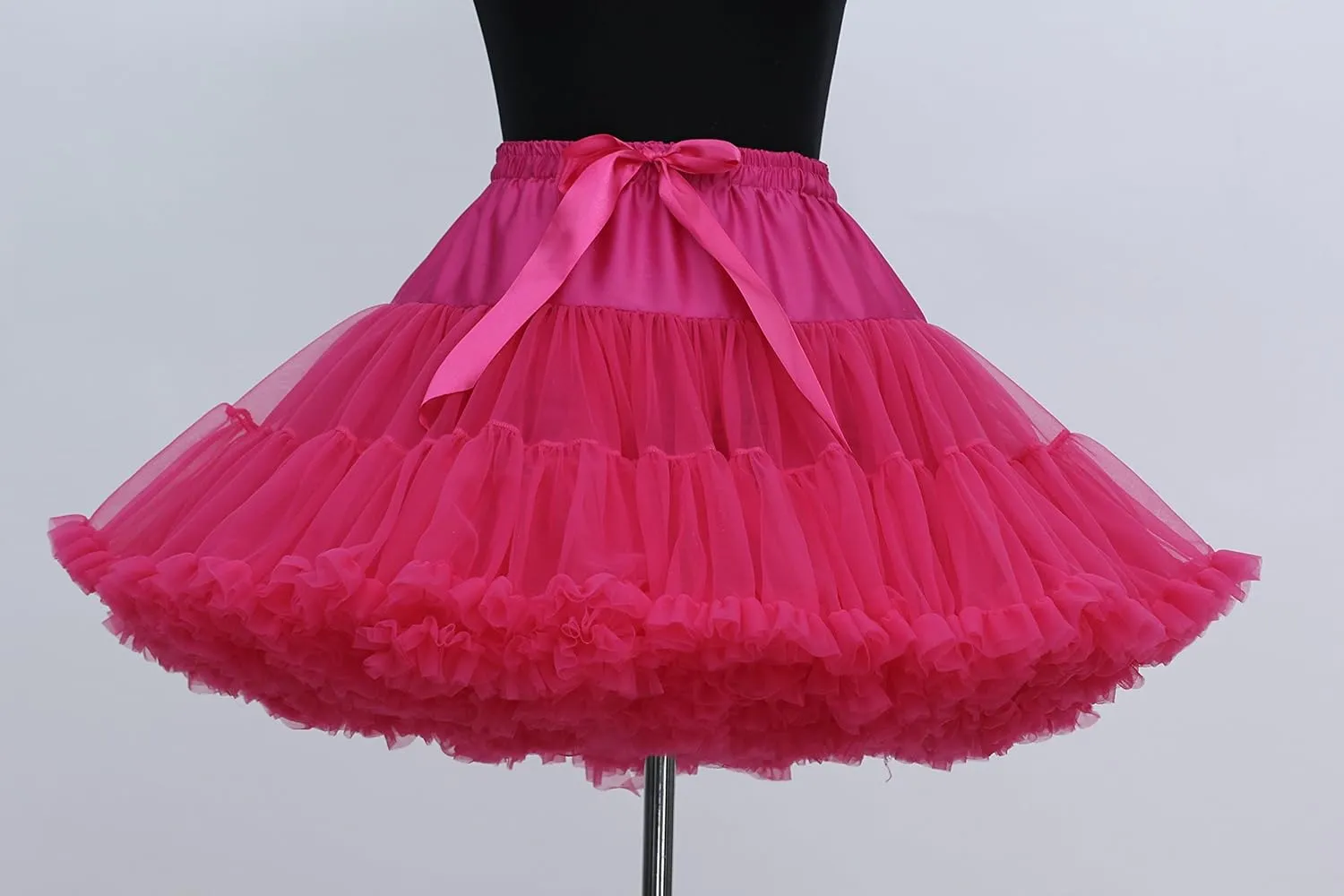 FOLOBE Women's Tulle Petticoat Soft Puffy Tutu Skirts Costume Ballet Dance Pettiskirts Multi-Layer