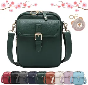 Forcipower Crossbody Bag, Urvashi Crossbody Bag, Vintage Leather Anti Theft Shoulder Bag with 10 Card Slots