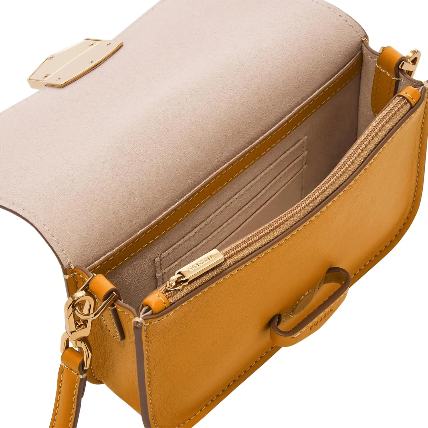 Fossil Women's Lennox Leather Flap Crossbody Bag