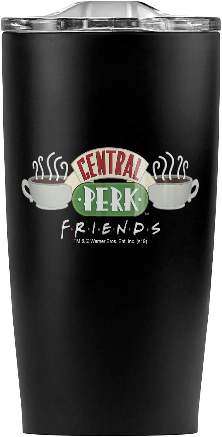 Friends Central Perk Coffee Logo Stainless Steel Tumbler 20 oz Coffee Travel Mug/Cup, Vacuum Insulated & Double Wall with Leakproof Sliding Lid