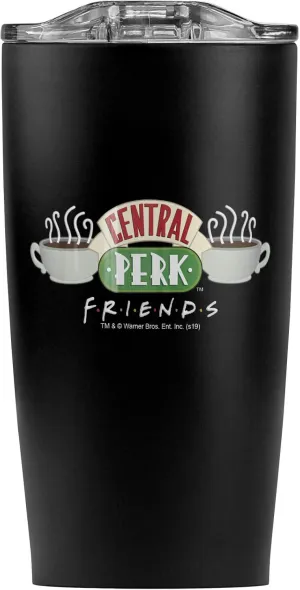 Friends Central Perk Coffee Logo Stainless Steel Tumbler 20 oz Coffee Travel Mug/Cup, Vacuum Insulated & Double Wall with Leakproof Sliding Lid