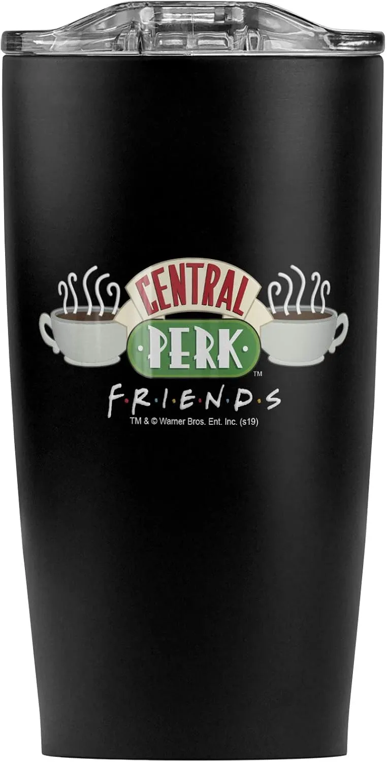Friends Central Perk Coffee Logo Stainless Steel Tumbler 20 oz Coffee Travel Mug/Cup, Vacuum Insulated & Double Wall with Leakproof Sliding Lid