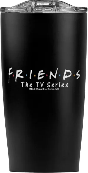 Friends Logo Stainless Steel Tumbler 20 oz Coffee Travel Mug/Cup, Vacuum Insulated & Double Wall with Leakproof Sliding Lid