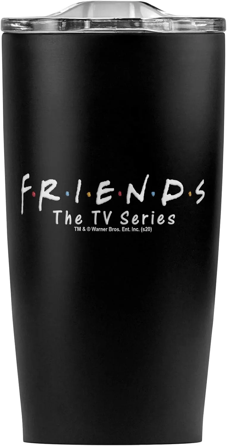 Friends Logo Stainless Steel Tumbler 20 oz Coffee Travel Mug/Cup, Vacuum Insulated & Double Wall with Leakproof Sliding Lid