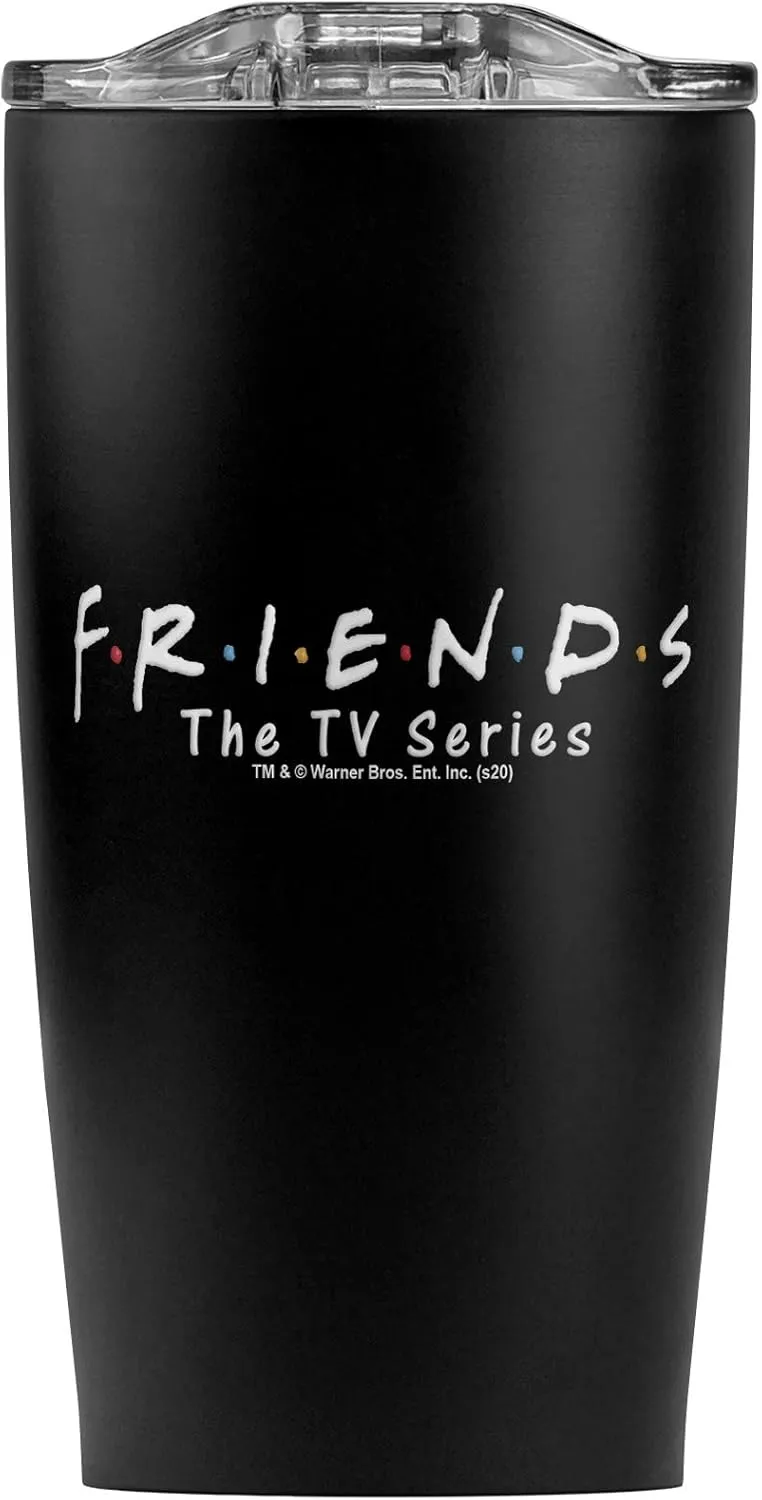 Friends Logo Stainless Steel Tumbler 20 oz Coffee Travel Mug/Cup, Vacuum Insulated & Double Wall with Leakproof Sliding Lid