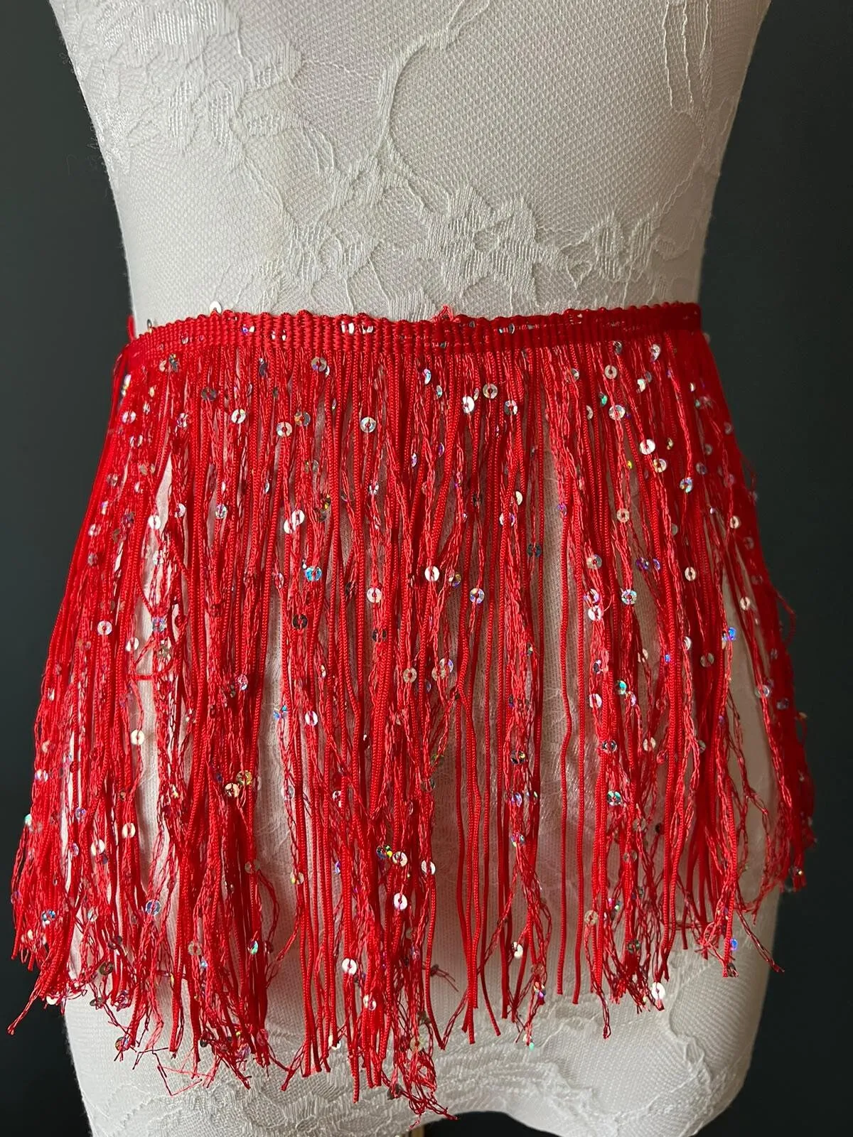 Fringe, Fringe With Sequins, Sequinned,  Sequin Fringe, Dance, Costumes, Fashion, Party, Dress Fringe, 20cm, 8 inch, 12 Colours, Purple