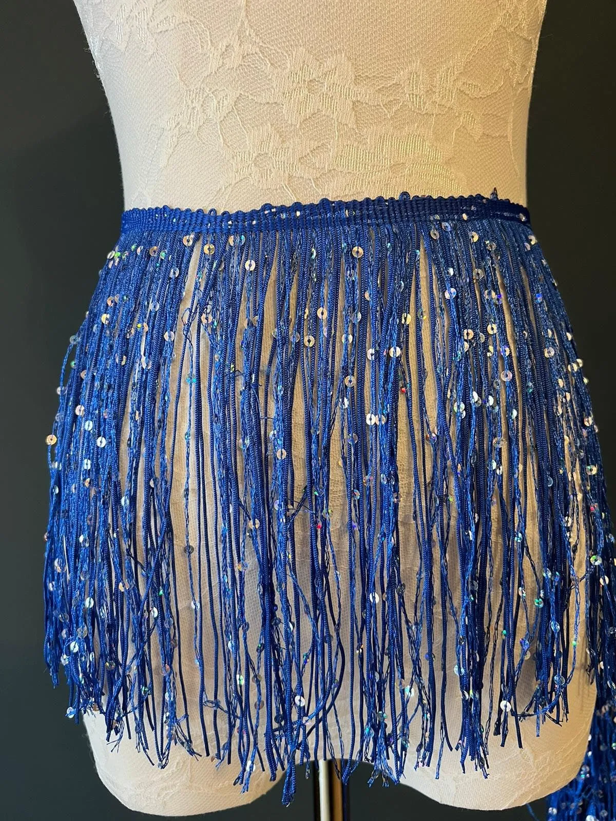 Fringe, Fringe With Sequins, Sequinned,  Sequin Fringe, Dance, Costumes, Fashion, Party, Dress Fringe, 20cm, 8 inch, 12 Colours, Purple