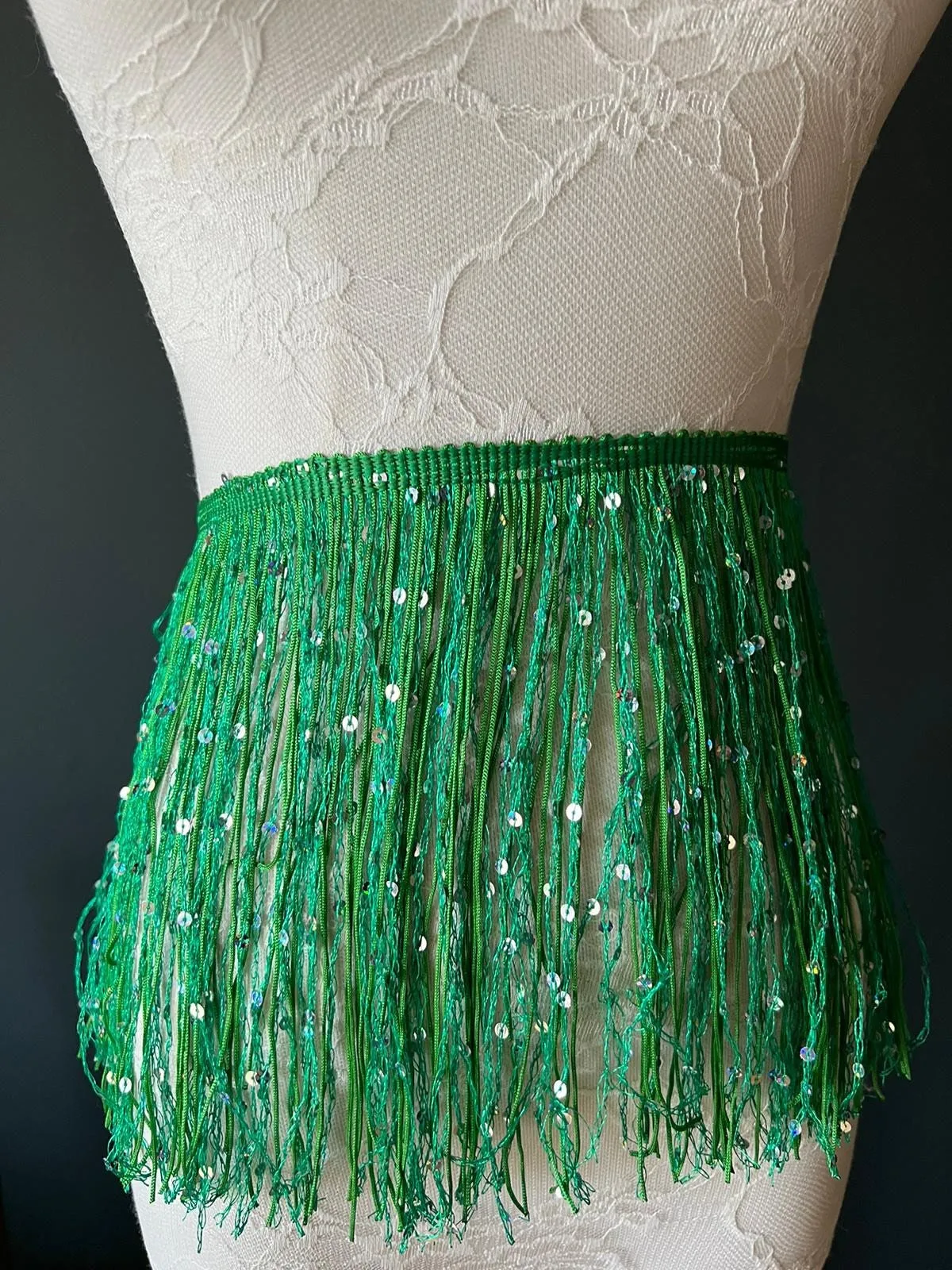 Fringe, Fringe With Sequins, Sequinned,  Sequin Fringe, Dance, Costumes, Fashion, Party, Dress Fringe, 20cm, 8 inch, 8 Colours, Light Pink