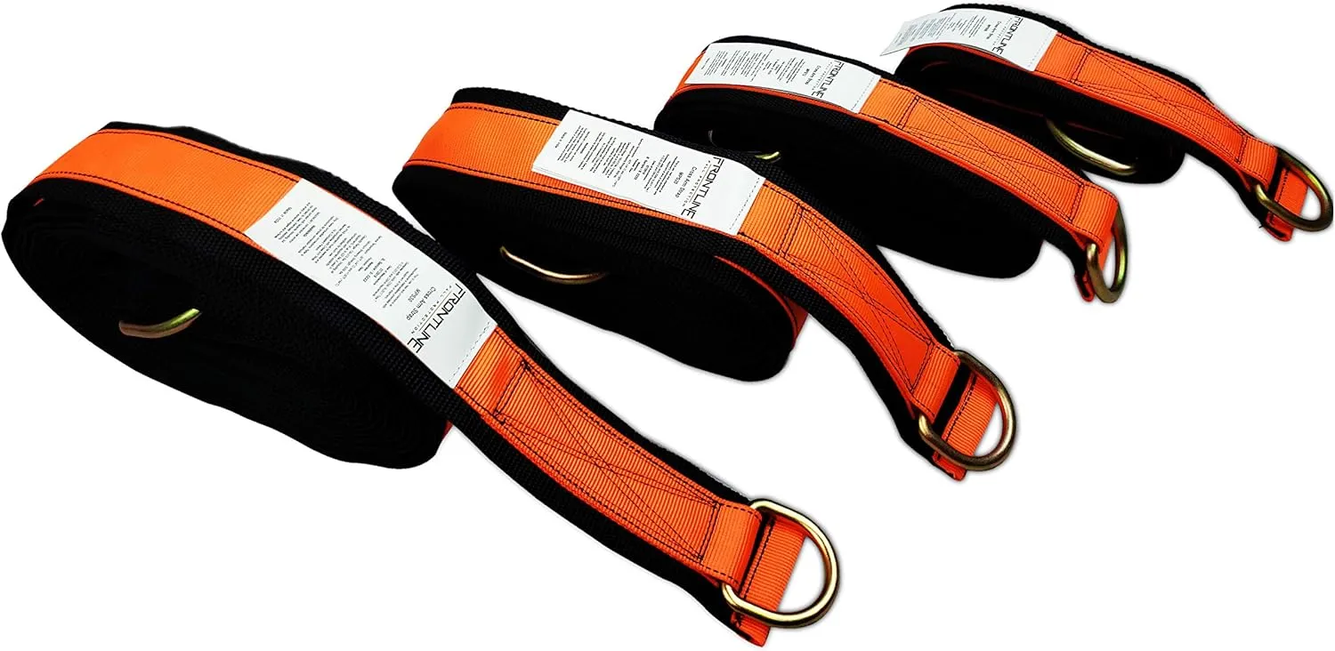 Frontline MPS06 Premium Cross Arm Strap with Reinforced Webbing 6 ' | Beam Anchorage Straps | D-Ring at Both Ends | ANSI & OSHA Compliant | High-Tenacity Polyester Webbing and Alloy Steel D-Ring