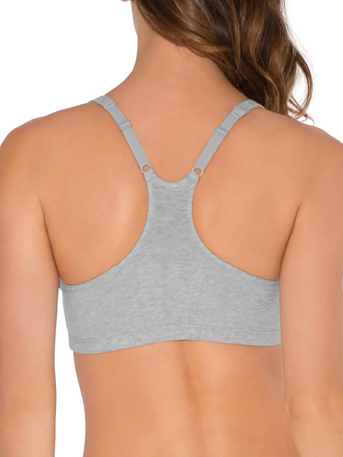Fruit of the Loom Women's Adjustable Shirred Front Racerback Sports Bra Multi Packs!