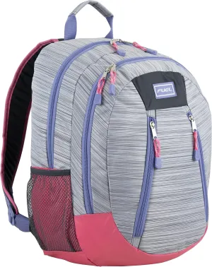 FUEL Sport Multi-Functional Carry On Luggage Weekender Gym Active Water Resistant Daypack Backpack Bag, Grey Delight