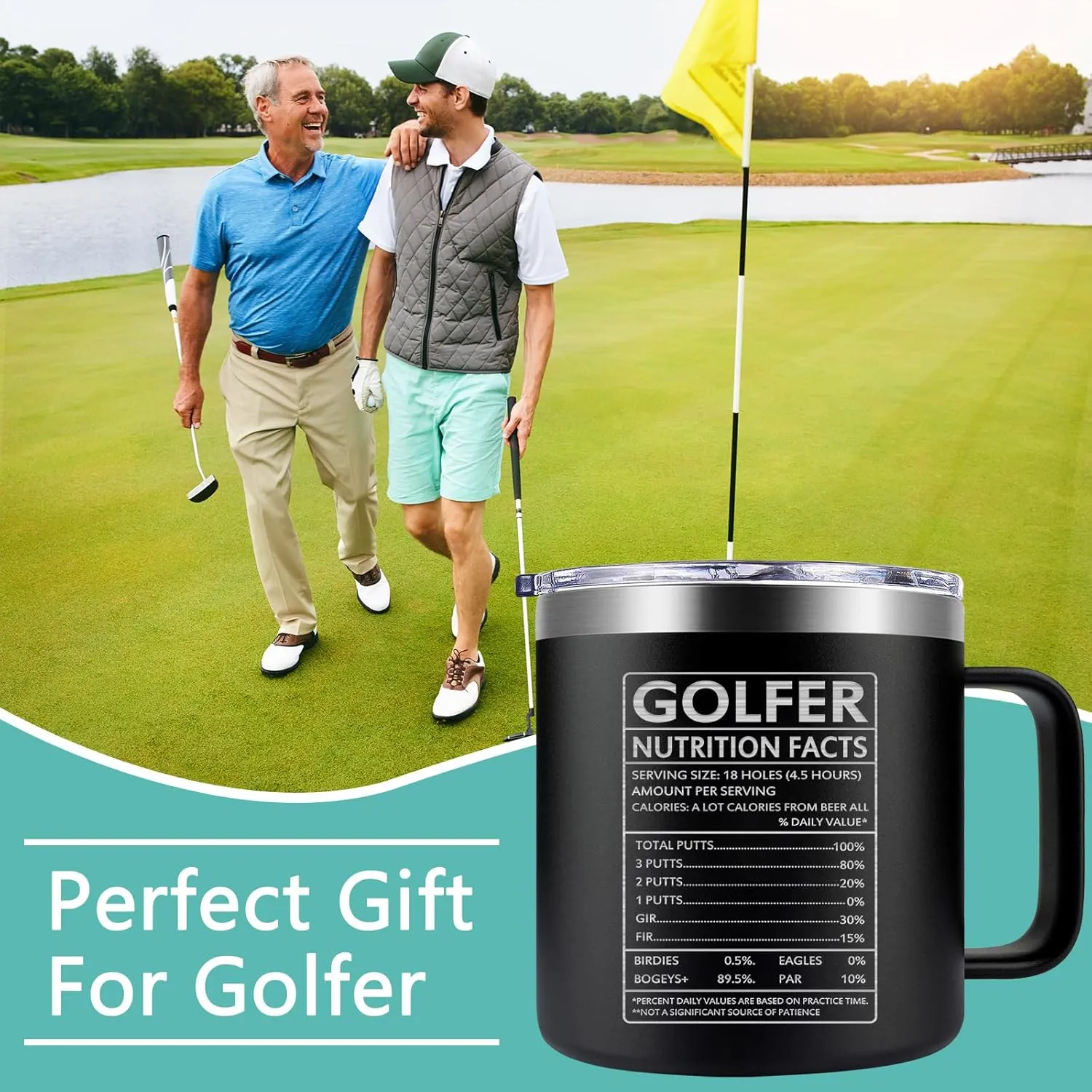 Fufendio Golf Gifts for Men - Fathers Day Golf Gift for Dad, Grandpa - Cool Gifts for Golfers - Life Is Full of Important Choices Coffee Mug 14oz