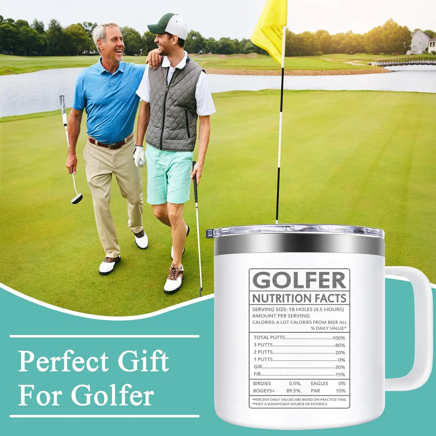 Fufendio Golf Gifts for Men, Women - Fathers Day Golf Gift for Dad, Grandpa - Cool Gifts for Golfers - Life Is Full of Important Choices Coffee Mug 14oz