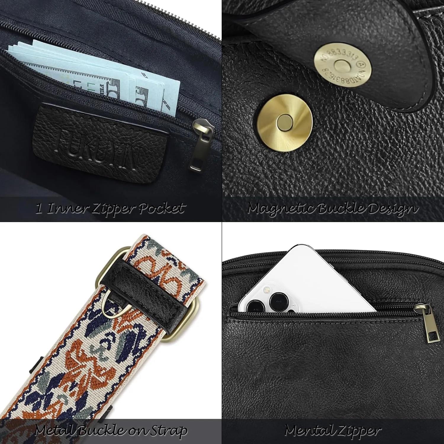 FUKUYIN Small Crossbody Bags for Women Vegan Leather Shoulder Purses Women's Crossbody Handbags
