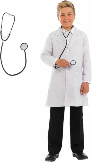 fun shack Doctor Costume for Kids, Kids Doctor Costume, Kids Doctor Outfit, Kids Doctor Halloween Costume, Kids Doctor Coat