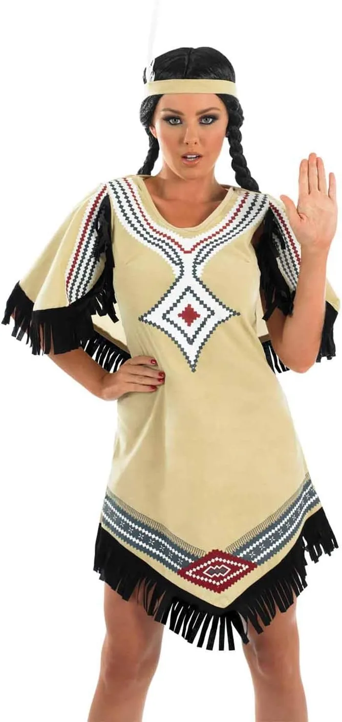 fun shack Native American Costume Women, Native American Dress for Women, Warrior Princess Costume Women