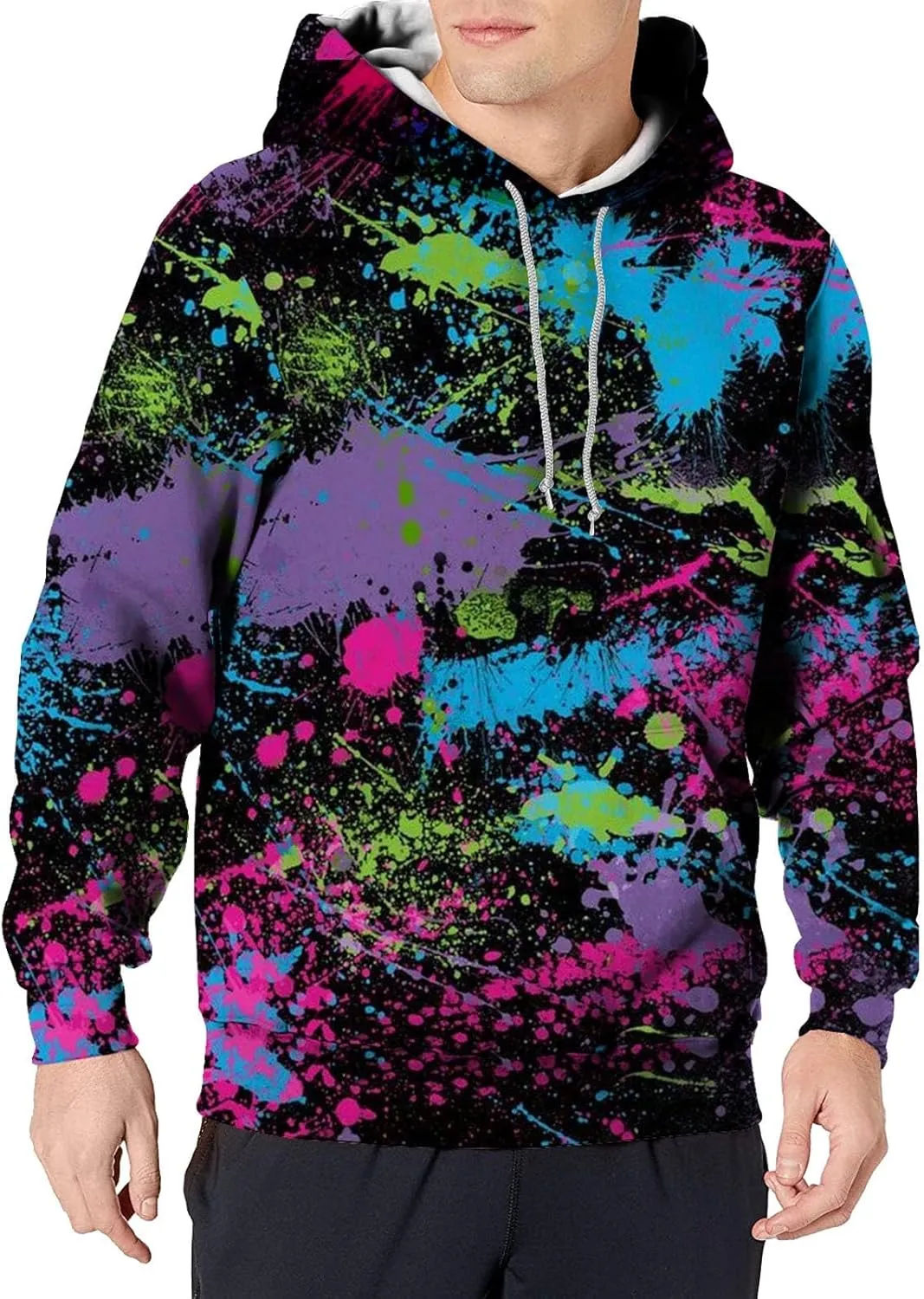 funny halloween sweatshirts for men Print Sweatshirt Long Sleeved Hooded Collar Sweatshirt Pullover Hoodies cat
