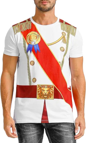 Funny World Men's Prince Costume Royal Charming Halloween T-Shirts
