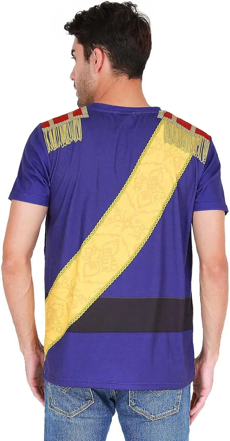 Funny World Men's Prince Costume Royal Charming Halloween T-Shirts