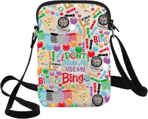G2TUP Funny Gambling Crossbody Bag Gambler Gift Don't Make Me Use My Voice Shoulder Bag Casino Game Merch