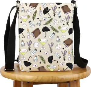 G2TUP Magic Movie Inspired Gift Salt Rosemary Lavender Crossbody Bag Basic Witch Travel Bag Witchy Woman Gift TV Fandom Merch