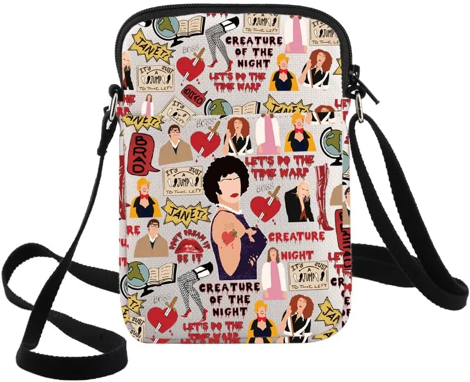 G2TUP Rocky Musical Crossbody Bag Dr. Frank-N-Furter & Janet Fans Gift Let's Do The Time Warp Rocky Shoulder Bag