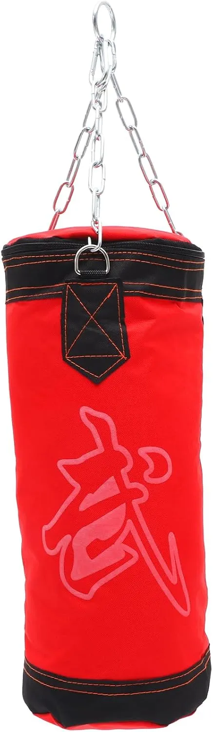 Garneck Boxing Punching Bag Boxing Bags for Adults Muay Thai Gym Bag Inflables para Adultos Empty Punching Bag Kickboxing Training Bag Sandbag Karate Bag Red