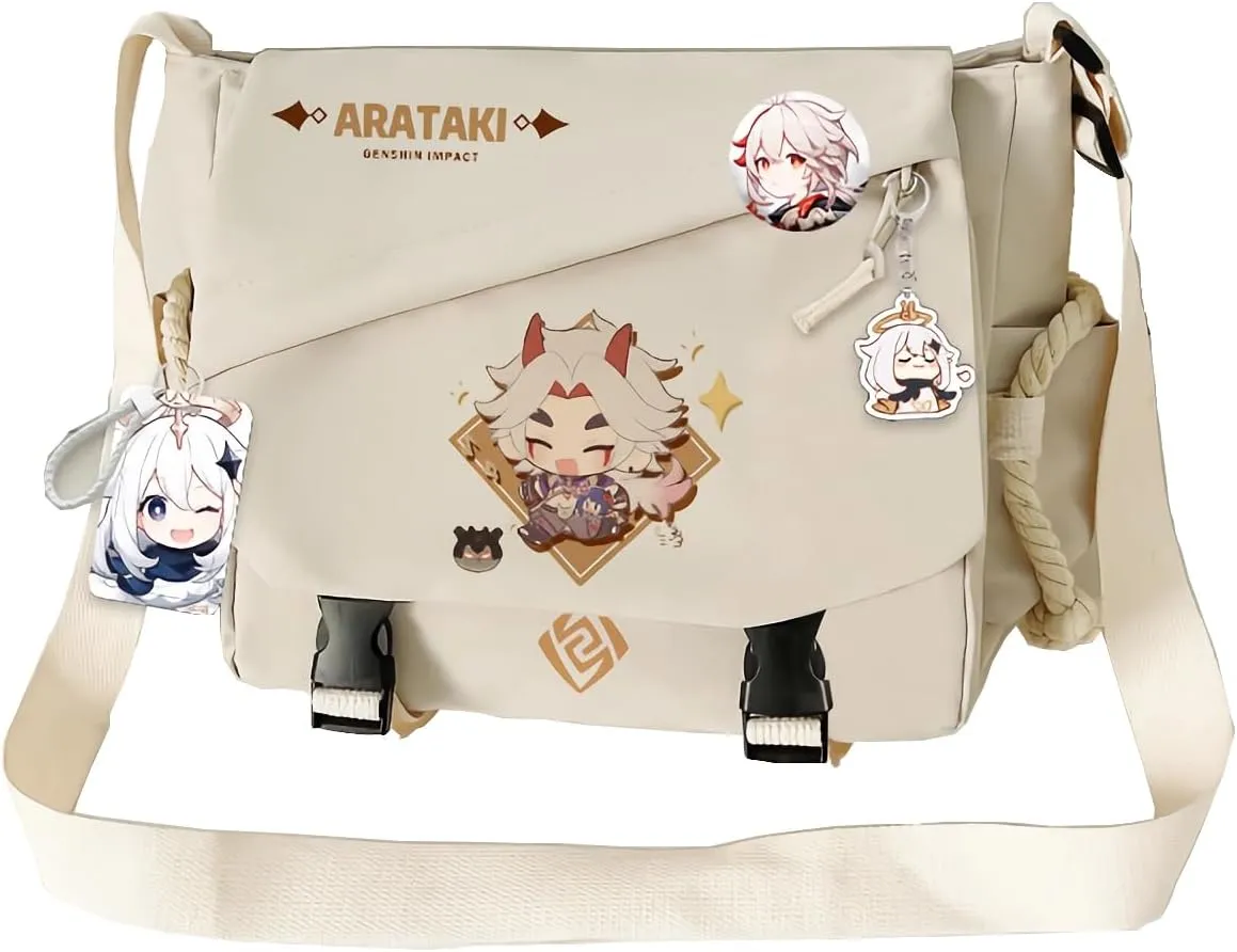 Genshin Impact Handbag Sangonomiya Crossbody Bag Single Shoulder Bag Adult Single Shoulder Backpack White Bag