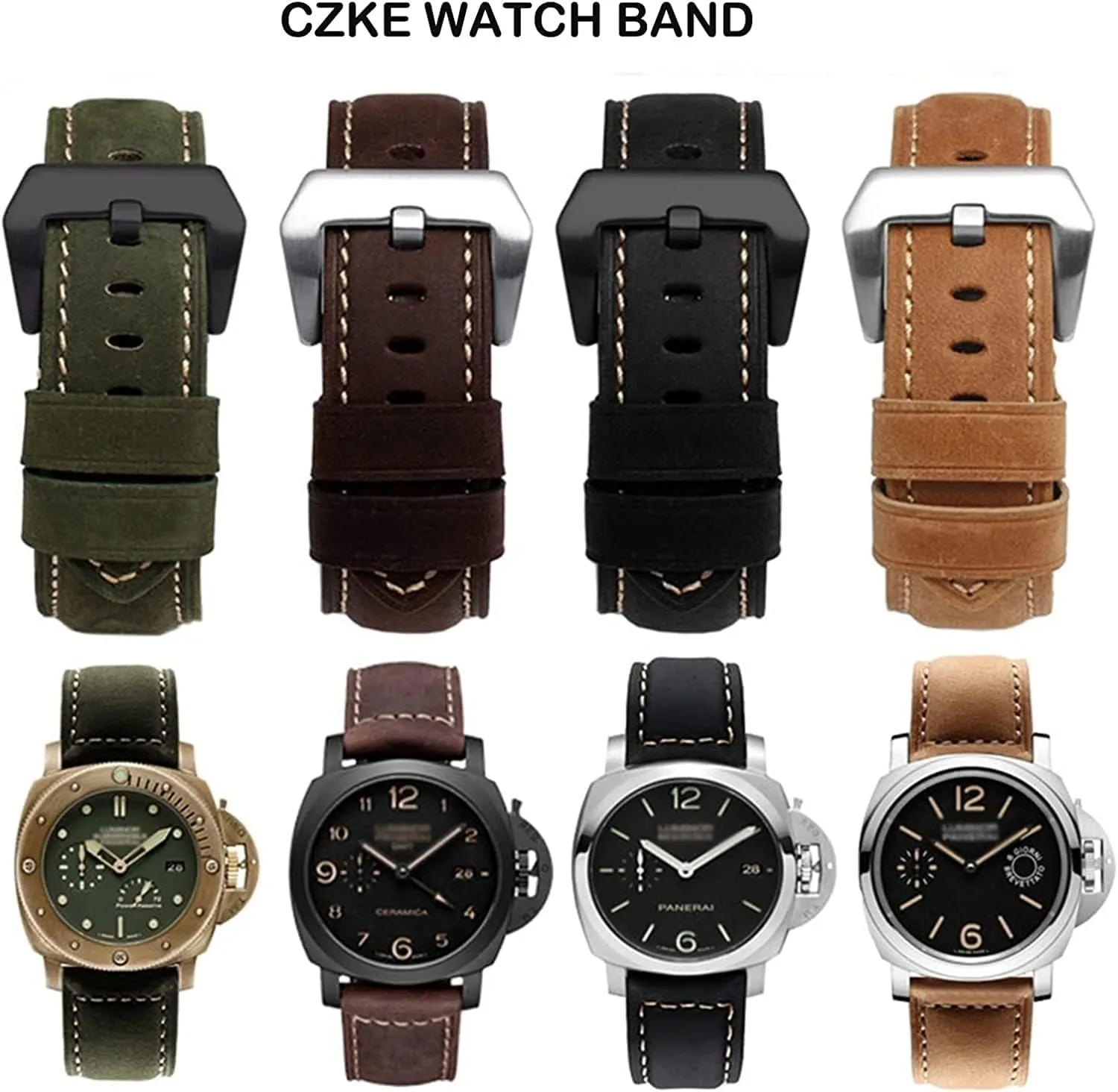 Genuine Cowhide Leather Watch Band for Panerai PAM111 441 Retro Man Watchband Wrist Strap 20mm 22mm 24mm