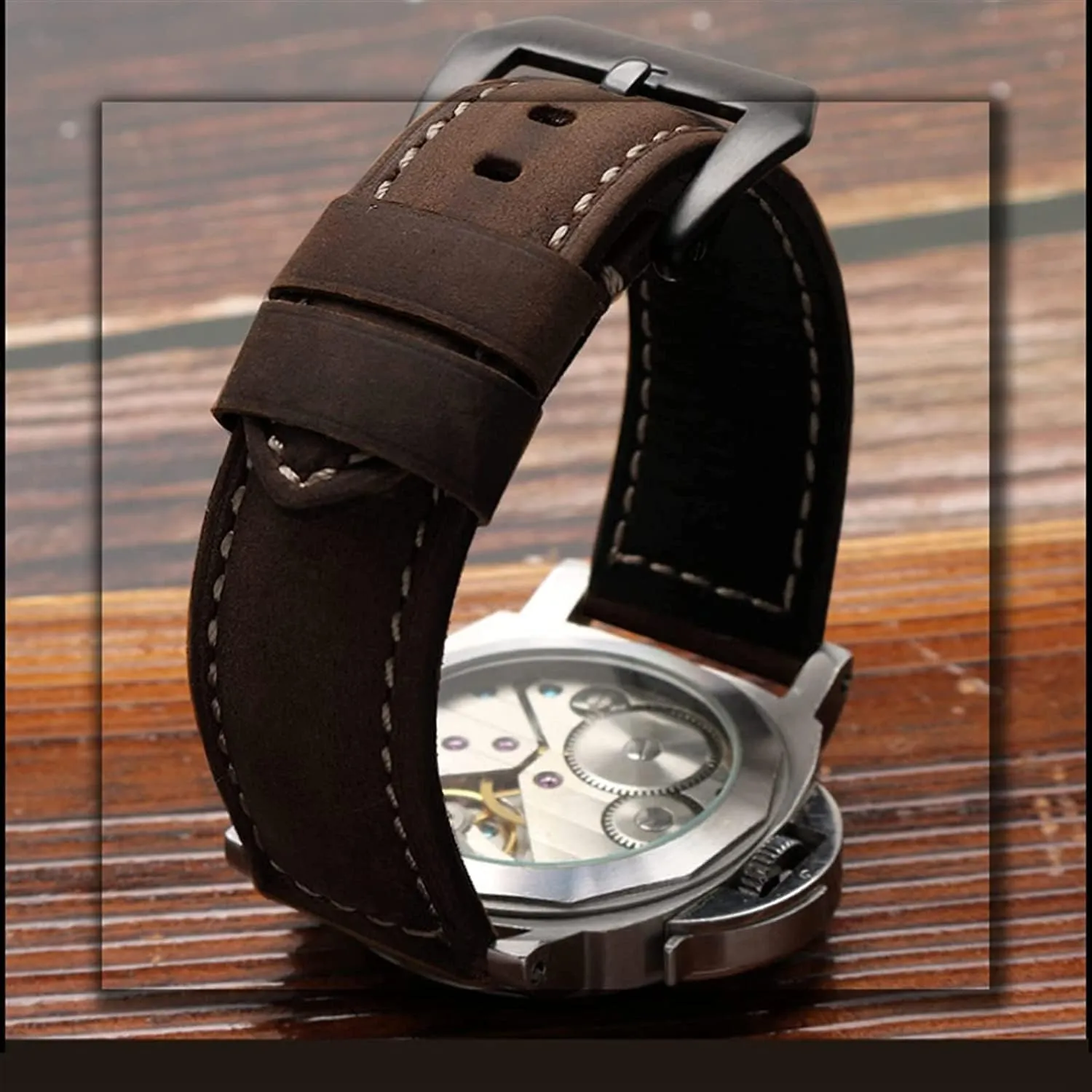 Genuine Cowhide Leather Watch Band for Panerai PAM111 441 Retro Man Watchband Wrist Strap 20mm 22mm 24mm