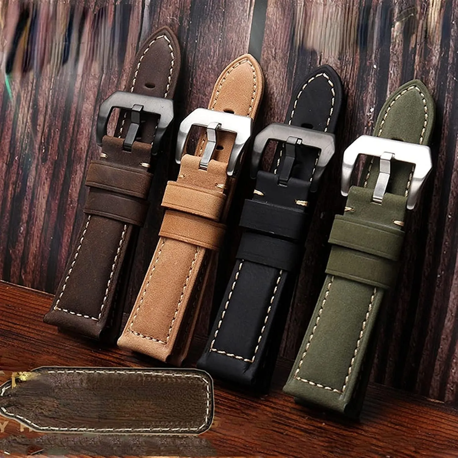 Genuine Cowhide Leather Watch Band for Panerai PAM111 441 Retro Man Watchband Wrist Strap 20mm 22mm 24mm