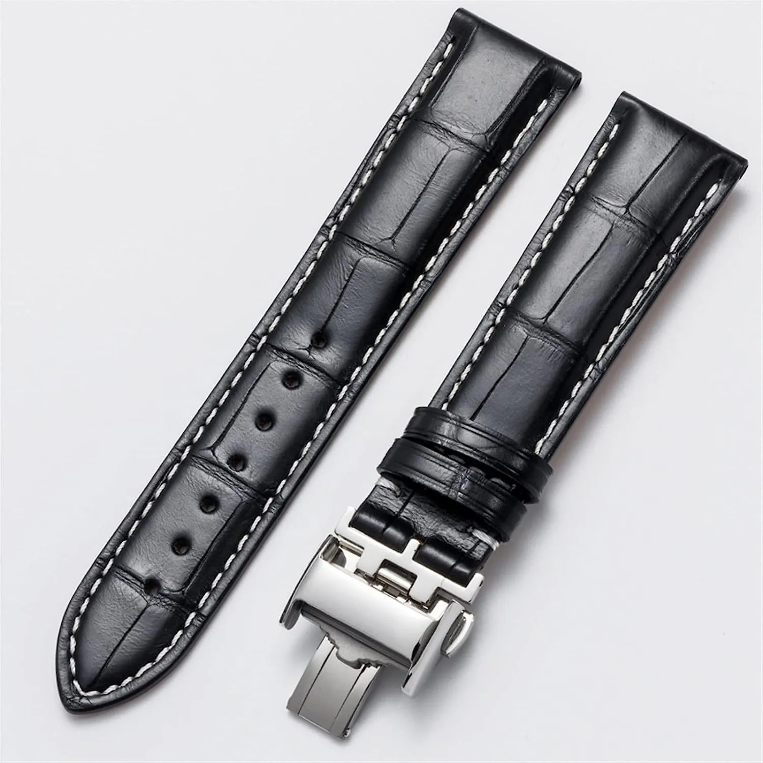 Genuine Leather Strap For Longines Original Watch Band With Butterfly Buckle Men And Women Strap