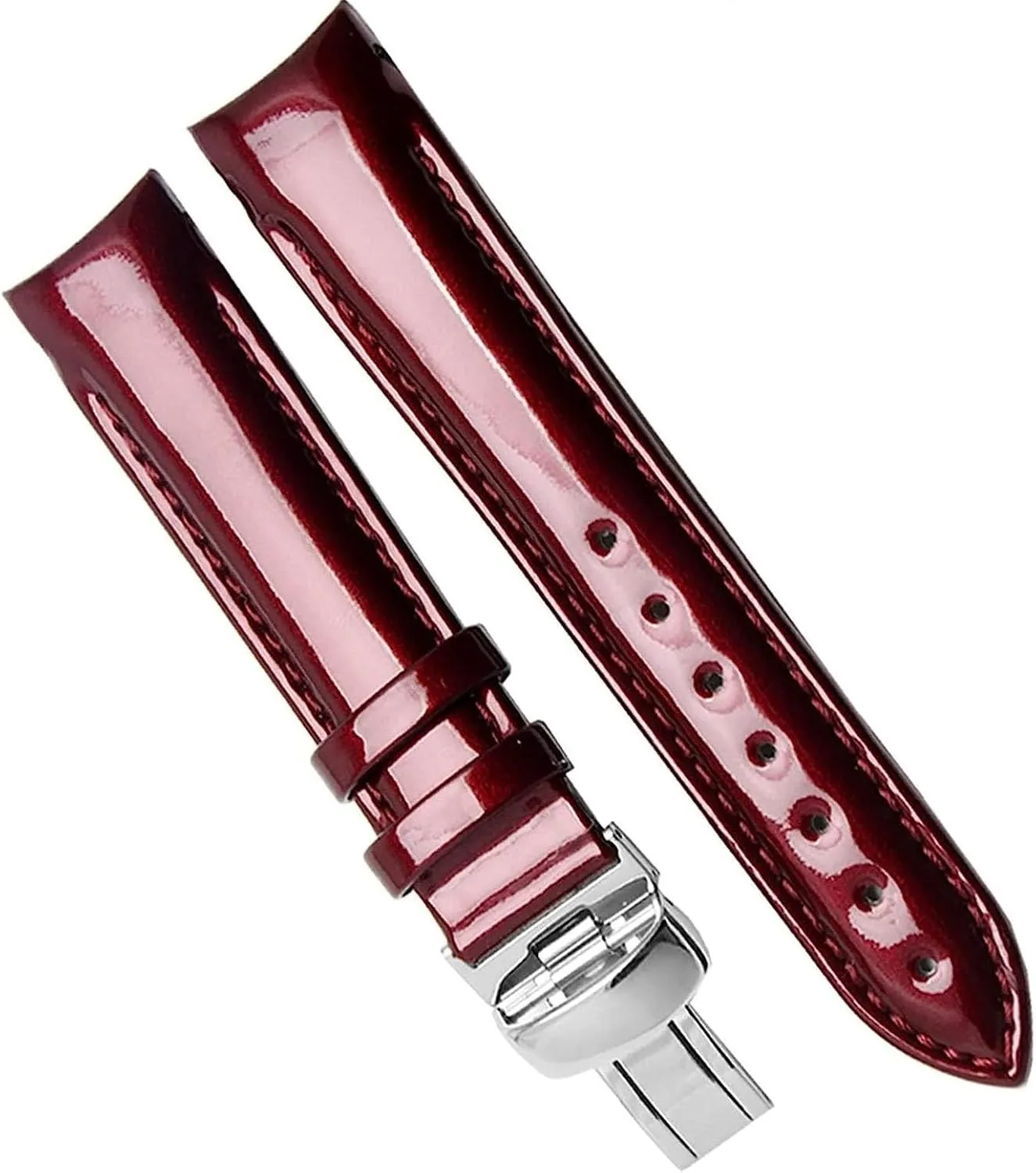 Genuine Leather watch strap Bracelet for Tissot T035/T035210A Women Curved end Wristband 18mm