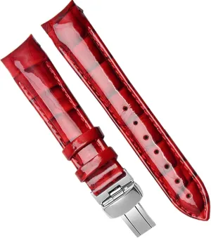 Genuine Leather watch strap Bracelet for Tissot T035/T035210A Women Curved end Wristband 18mm