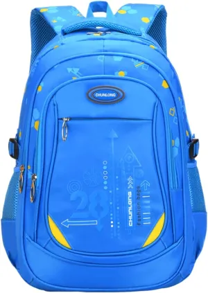 Geometric-Print School-Bag Backpack for Boys Primary Middle School Bookbag Rucksack