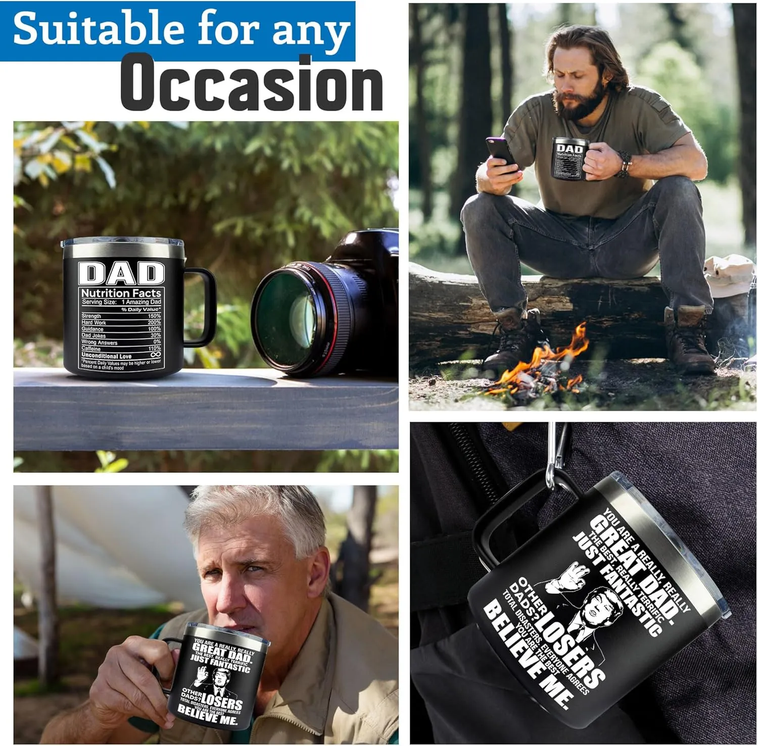 Gifts for Dad from Daughter, Son - Father's Day Gifts for Dad, Men - Dads Birthday Gift Ideas, Happy Birthday gifts for Dads, Fathers - Best Dad Ever Gift, Best dad Mug, Coffee Mug for dad 14 Oz