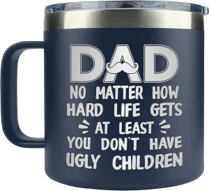 Gifts for Dad from Daughter, Son - Father's Day Gifts for Dad, Men - Dads Birthday Gift Ideas, Happy Birthday gifts for Dads, Fathers - Best Dad Ever Gift, Funny dad Mug, 14 Oz Coffee Mug for dad