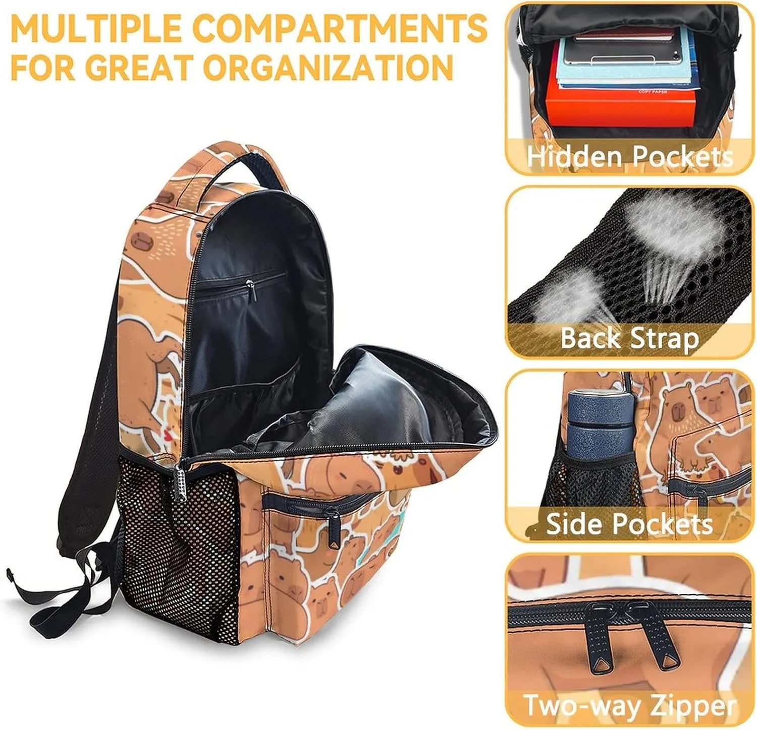 Girls Bookbag for School, Kids Backpack, Animal Backpack for Boys, 17 Inch Cute Toddler Bookbags for Primary Middle College, Lightweight, Large Capacity