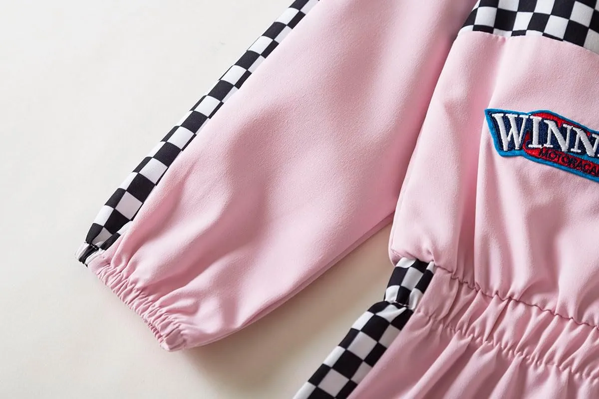 Girls Racer Jumpsuit Kid's Costume Kids car Racing Suit Driver Racing Suit Baby Race Suit Baby Coveralls
