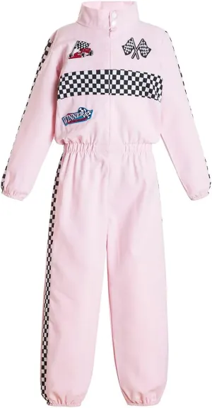 Girls Racer Jumpsuit Kid's Costume Kids car Racing Suit Driver Racing Suit Baby Race Suit Baby Coveralls