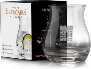 GLENCAIRN BALVENIE CASTLE BRANDED CANADIAN WHISKY GLASS IN GIFT CARTON