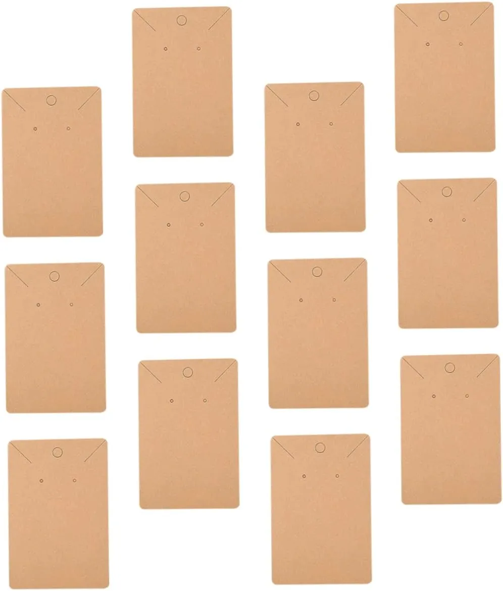 Gogogmee Earring Display Cards Holder 50pcs Earring Tags Self-Seal Jewelry Bags