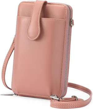 GOIACII Cell Phone Purse Leather Small Crossbody Bags for Women with Credit Card Slots