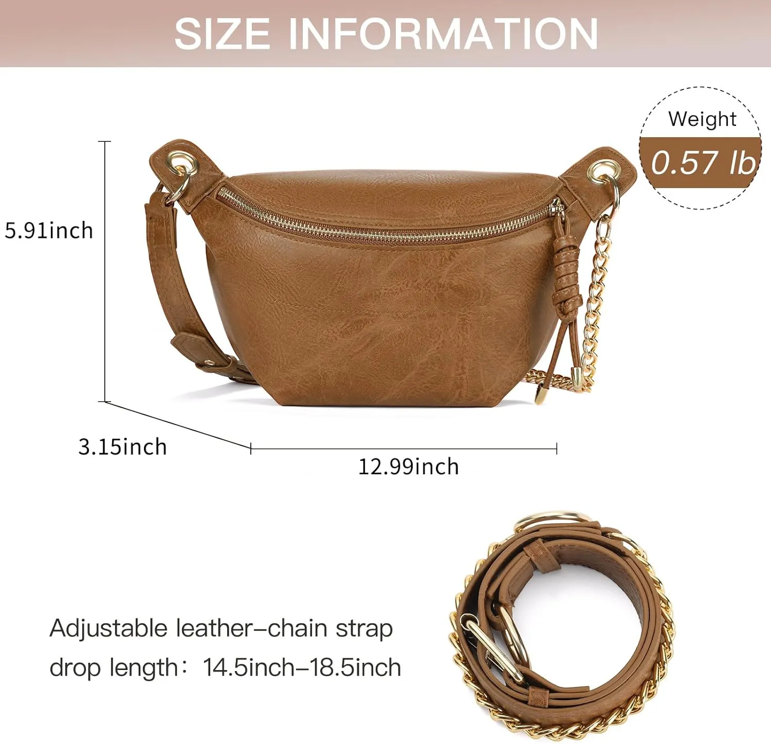 GOIACII Shoulder Bag for Women Crossbody Sling Bag for Women Chest Purses Fanny Packs Belt Bag