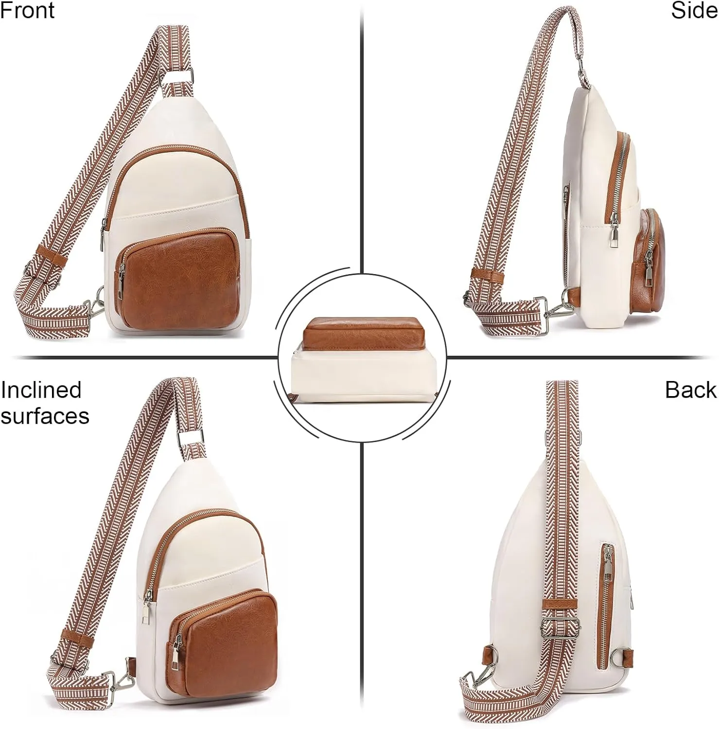 GOIACII Shoulder Bag Women Leather Sling Crossbody Bag