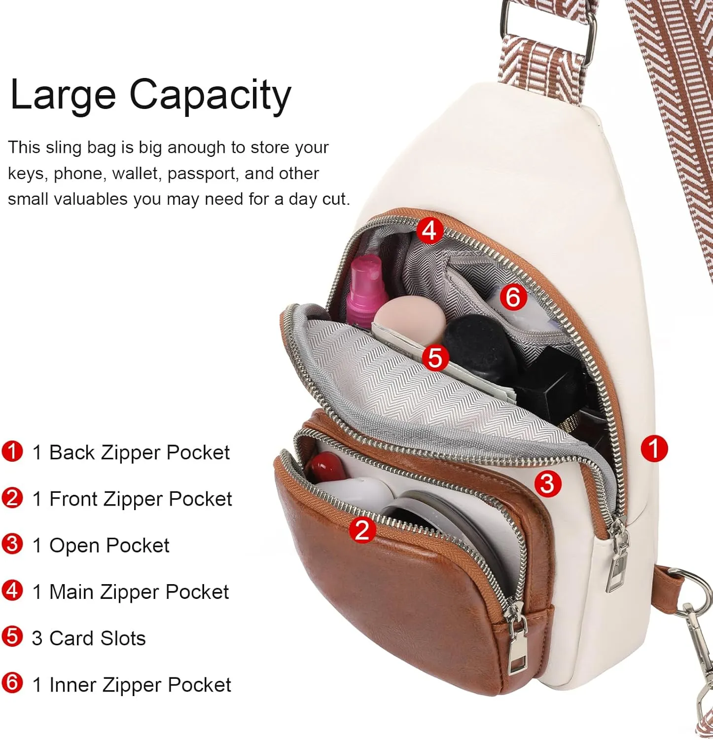 GOIACII Shoulder Bag Women Leather Sling Crossbody Bag