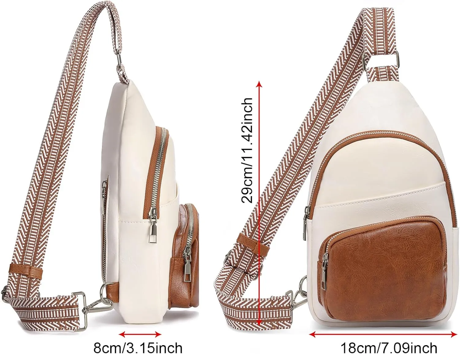 GOIACII Shoulder Bag Women Leather Sling Crossbody Bag